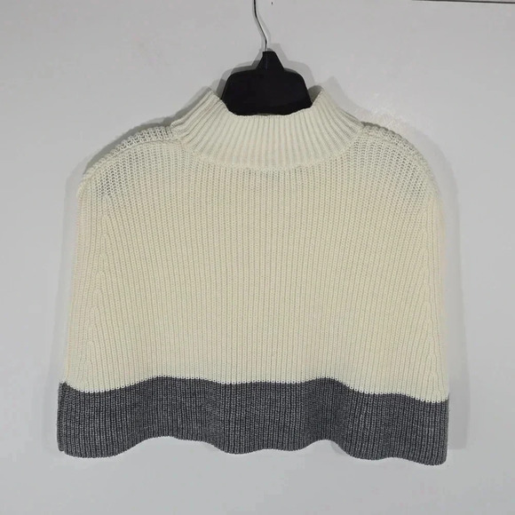 {Thakoon} By Design Nation Ribbed Mocneck Caplet in English Lace/Grey - L/XL - Picture 7 of 10